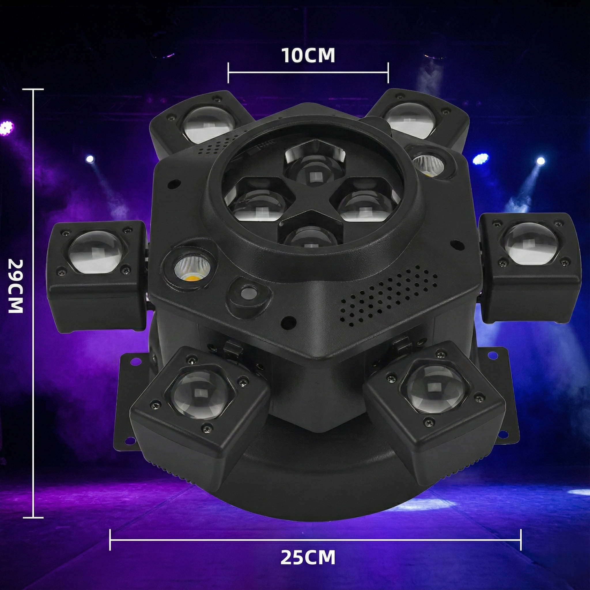 Moving Head Disco Lighting 6 Arms RGBW LED Strobe Lighs
